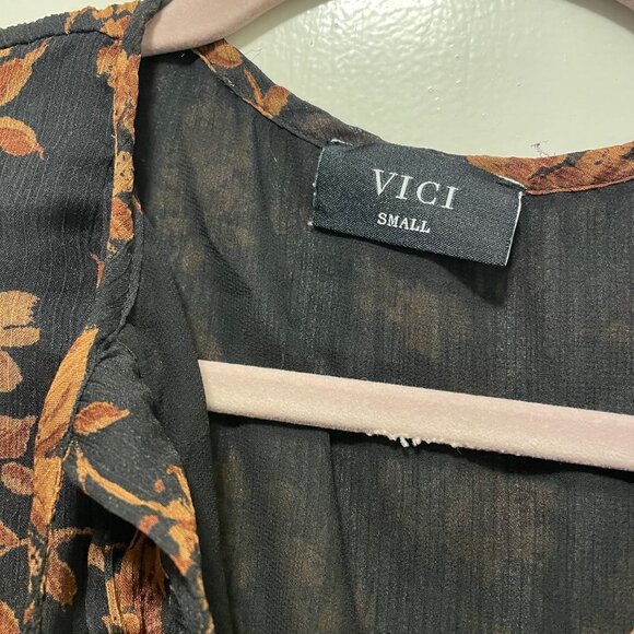 Small VICI Fall Print Dress - Picture 2 of 2